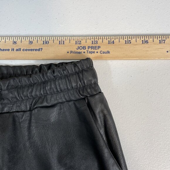 Oriana Lifestyle Jogger Womens Size Small Black‎ Polyamide Black Faux Leather - Picture 6 of 11